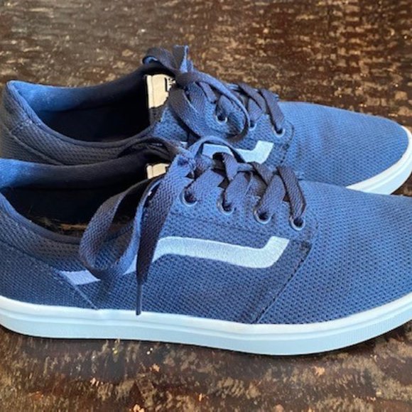 Vans Off The Wall Navy Lace-Up Shoes - Size 9.5.  Excellent condition - Picture 4 of 6